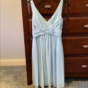 David’s Bridal Baby Blue Bridesmaid Dress